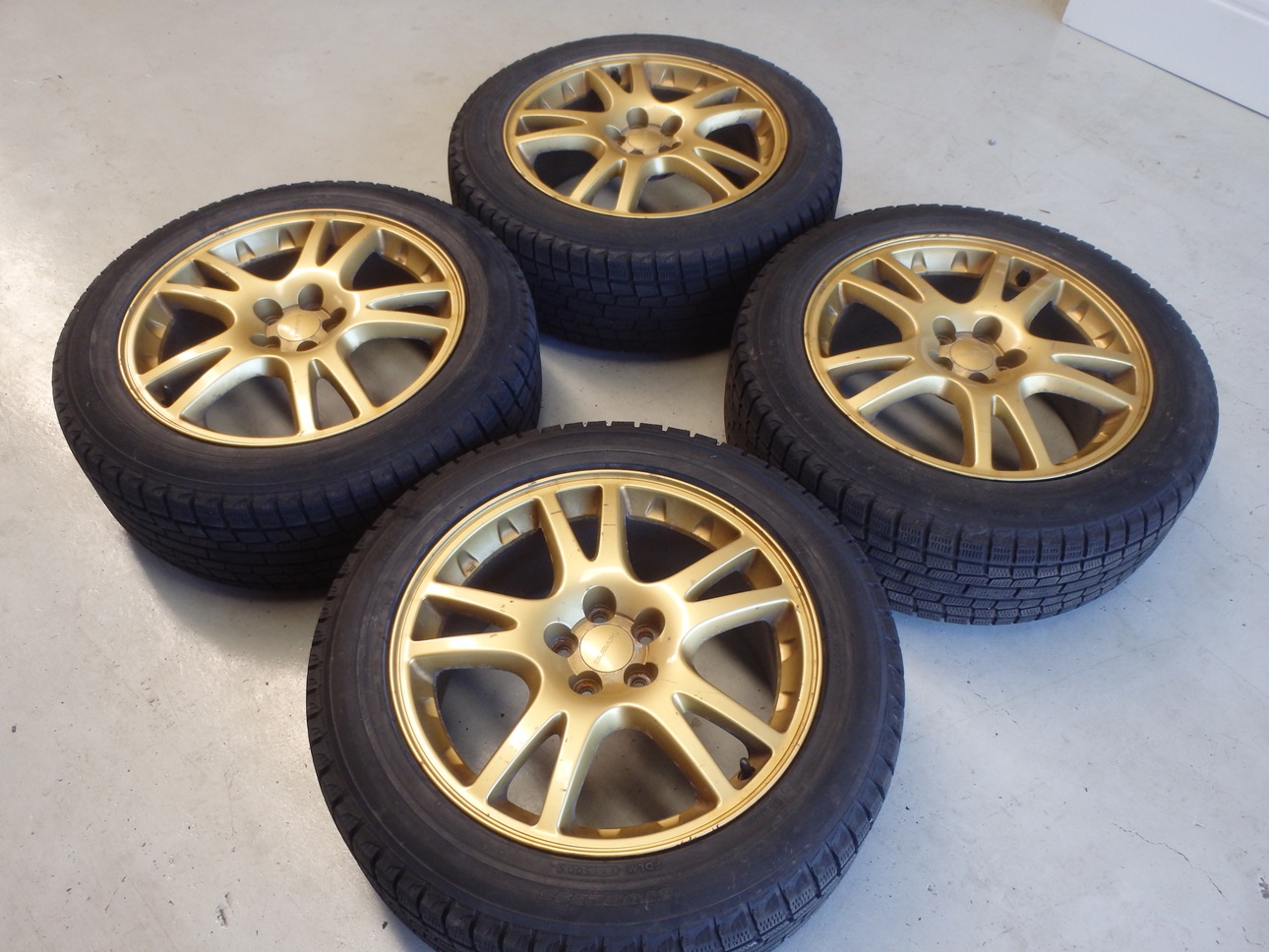 17" x 7.5" +53 5x100 Subaru Impreza WRX GDB STi Gold Wheels Rims JDM eBay